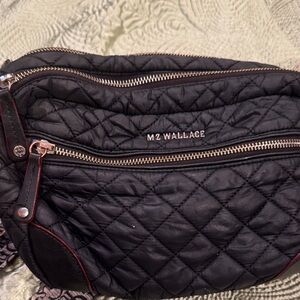 MZ Wallace Quilted Black Crossbody Bag
